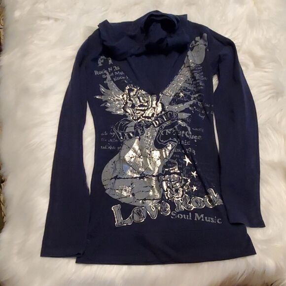 Papaya long sleeve hooded t-shirt - Picture 1 of 5